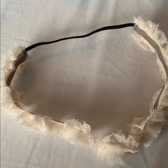cream rose headband - Picture 2 of 3